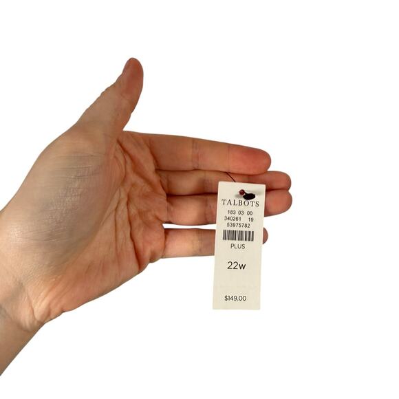 Talbots Blue Green Striped Midi Dress Button Front Preppy Cotton Womens Plus 22W - Picture 6 of 9